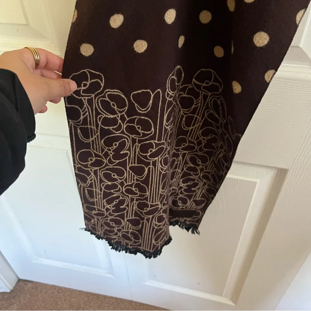 5 for $25! Polka Dot Brown Scarf